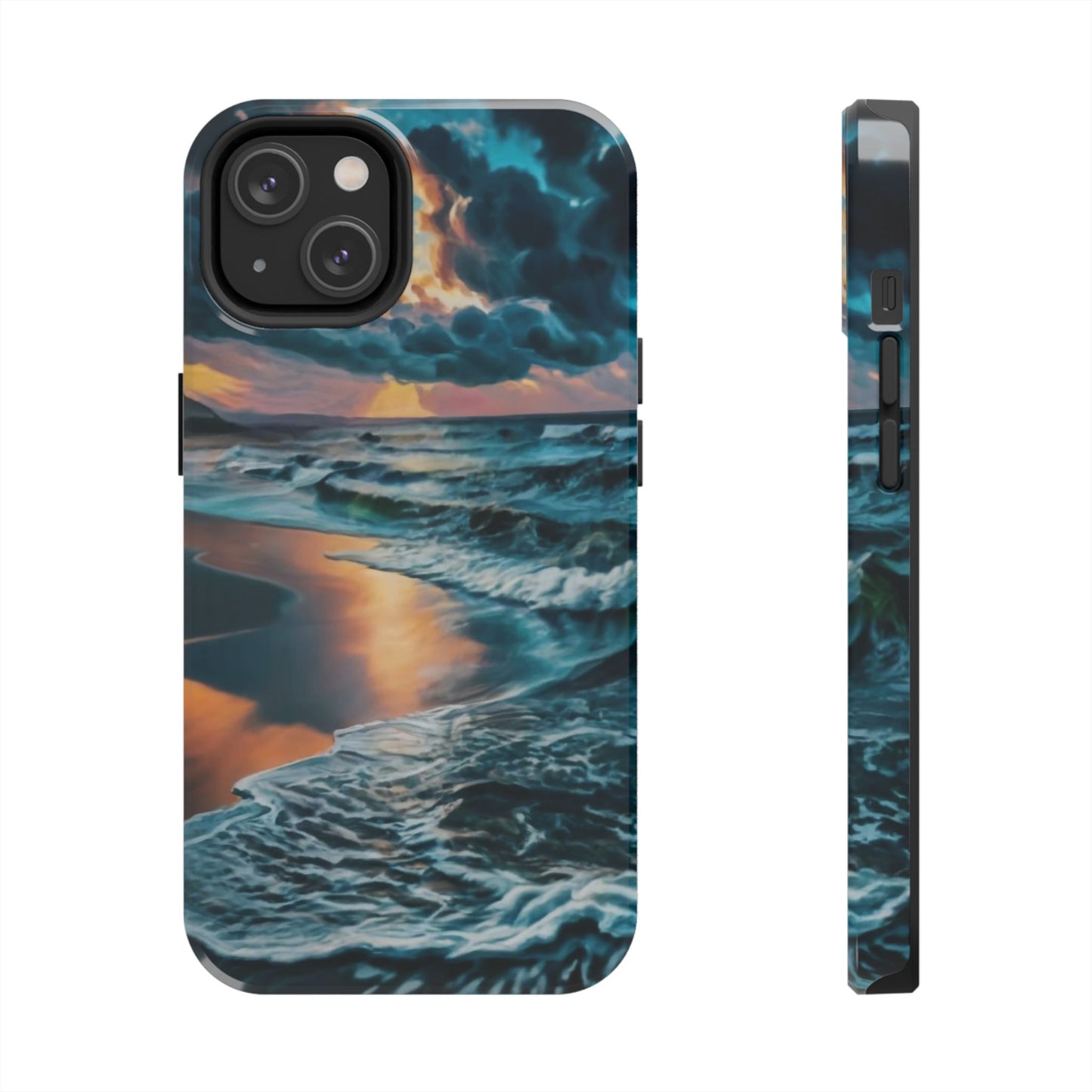 Coastal Sunset Waves Tough Phone Case