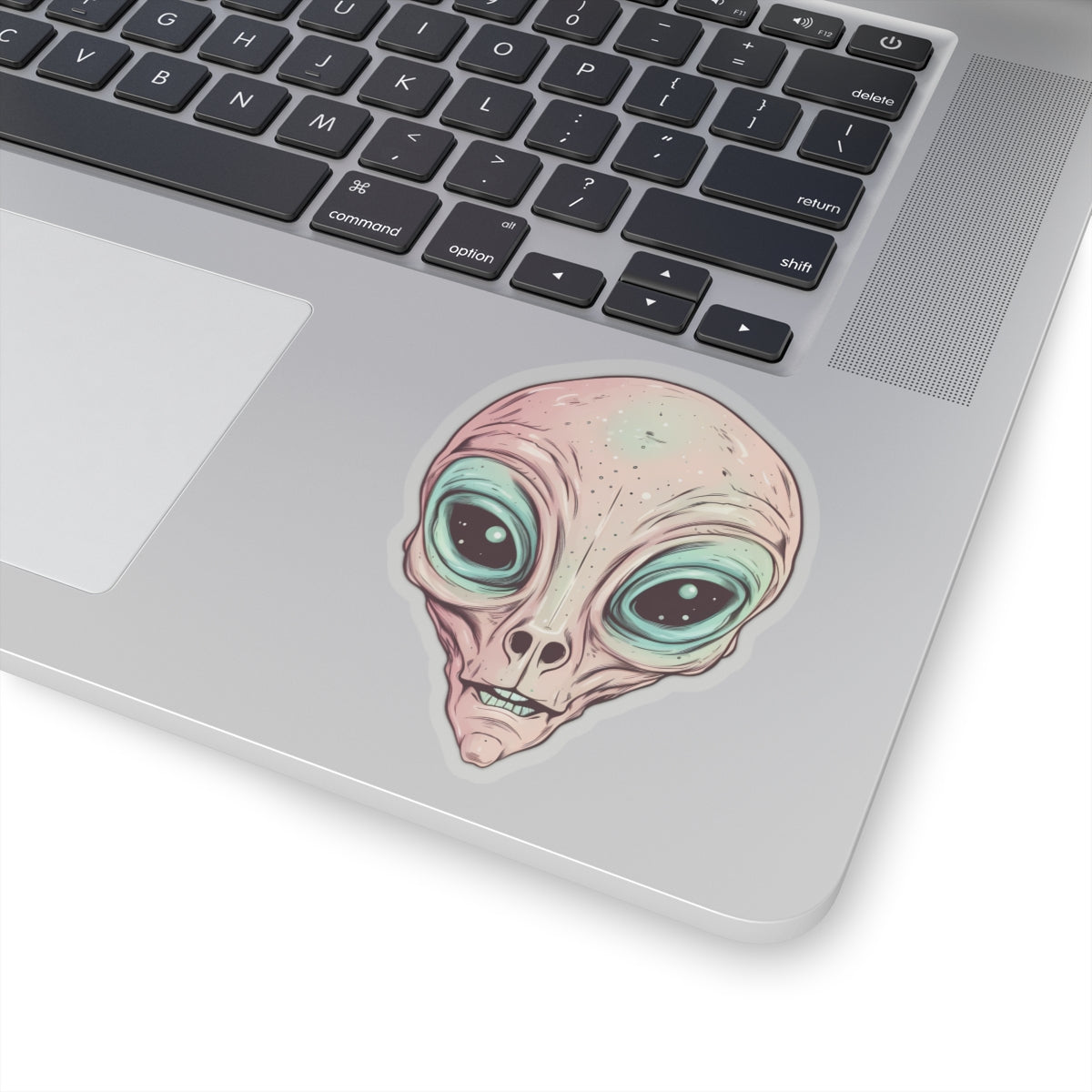 Rosy Alien Head Vinyl Sticker