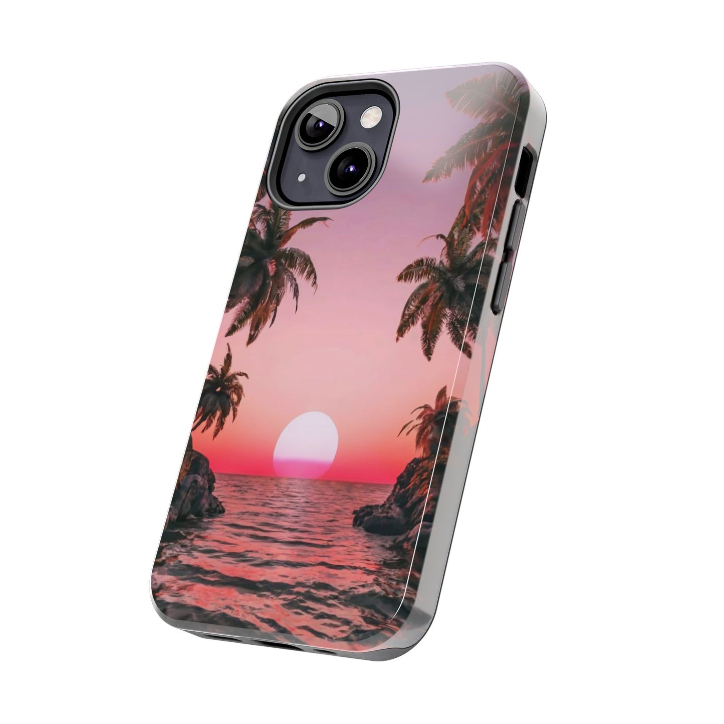 Golden Horizon Palm Sunset Tough Phone Case