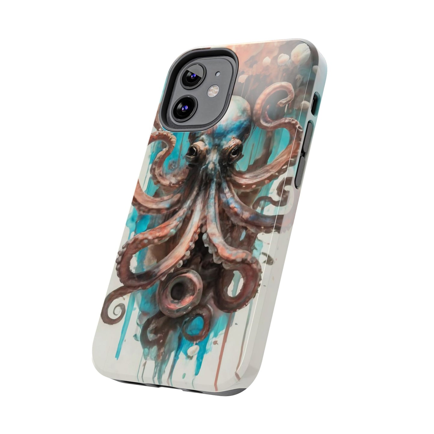 Serene Octopus Watercolor Tough Phone Case