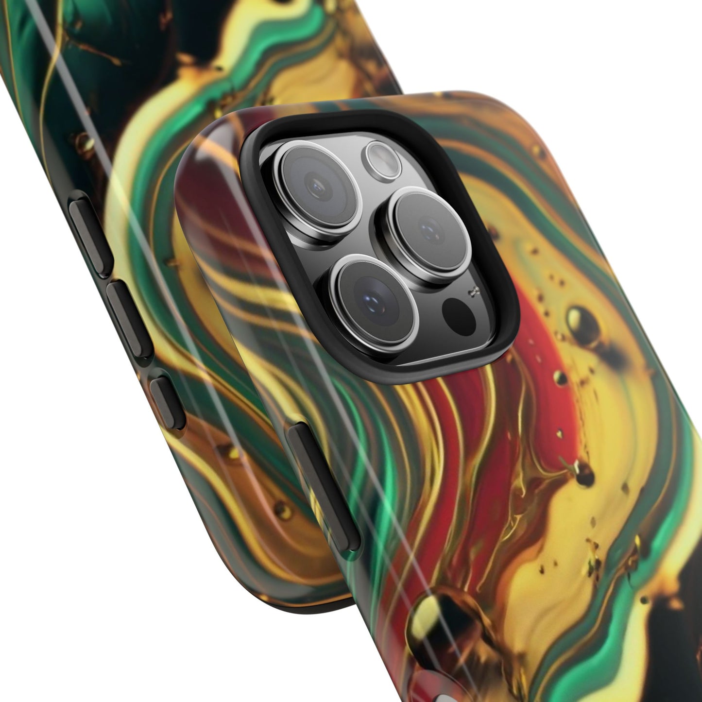 Golden Fluid Waves Defender Case