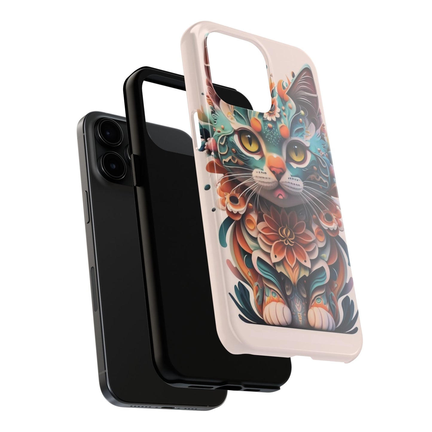 Floral Feline Armor Case