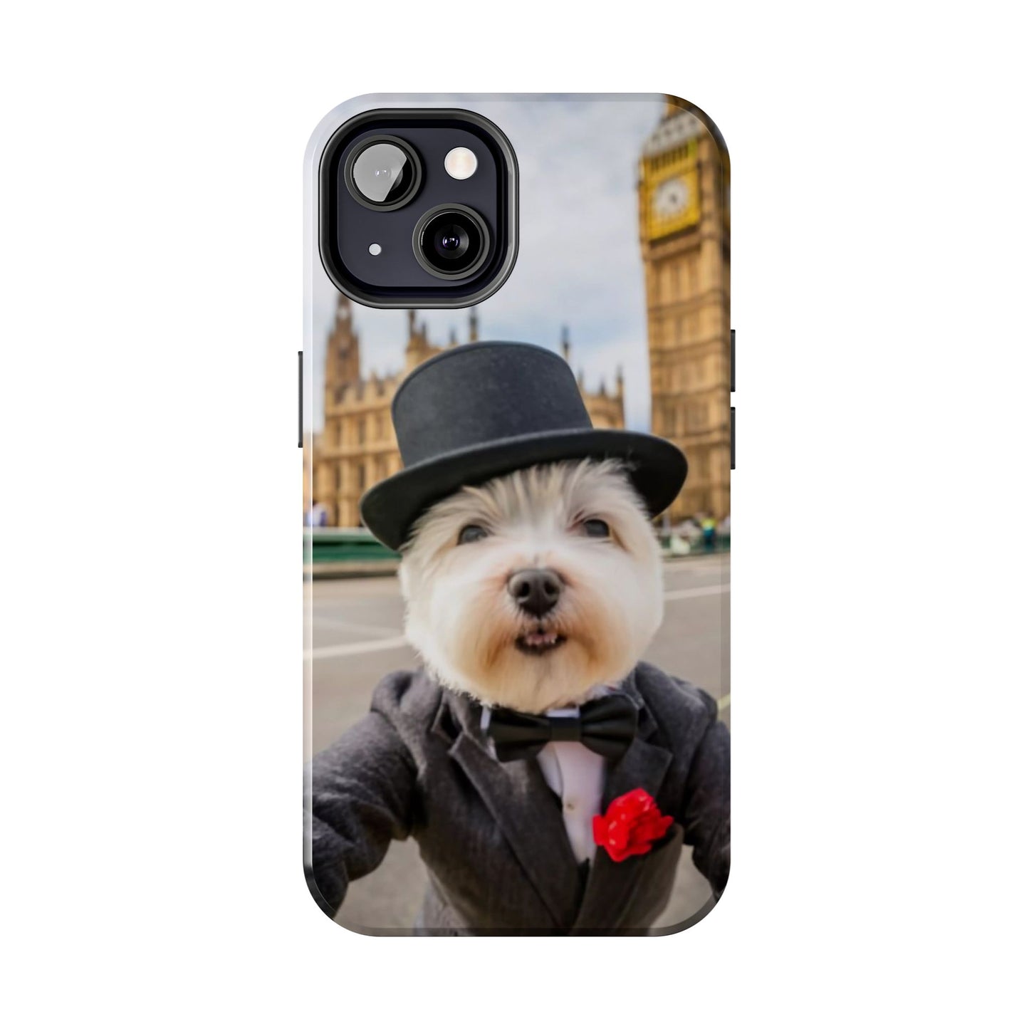 Dapper Maltese Selfie at Big Ben Tough Phone Case