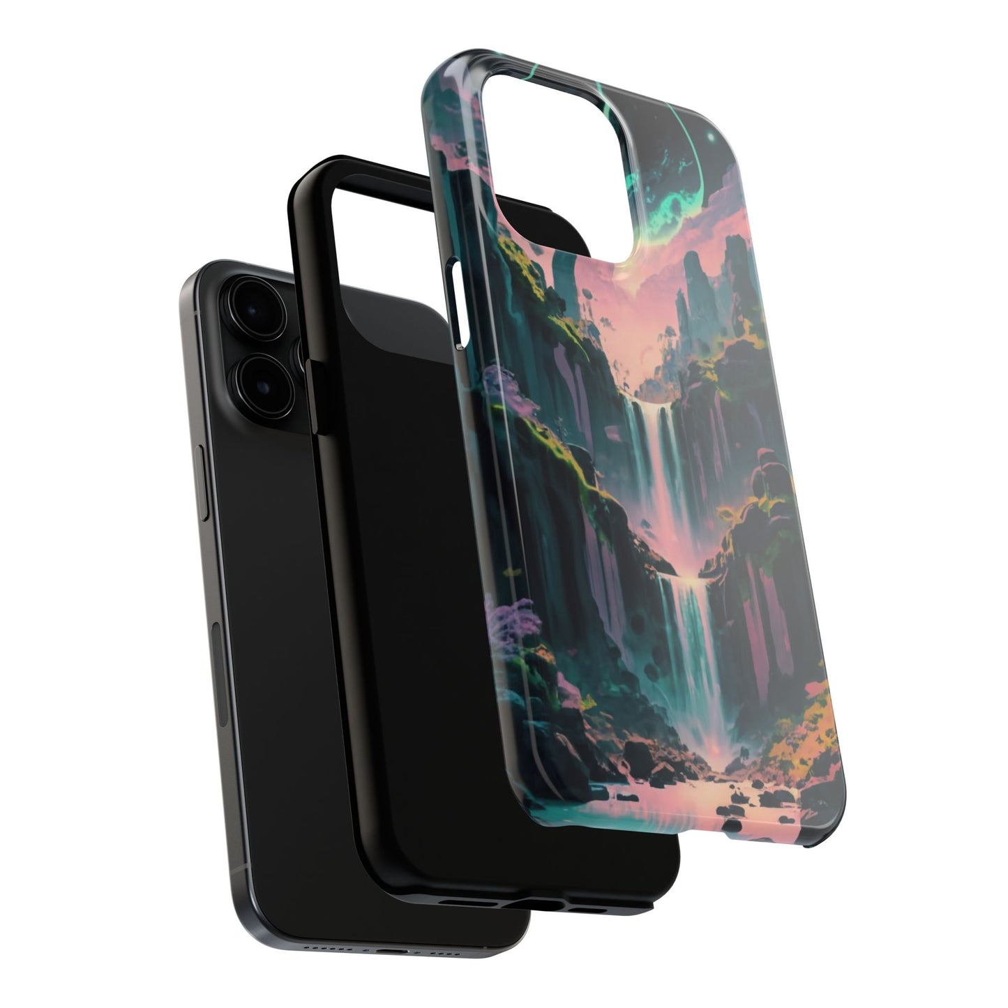 Moonfall Cascades Night View Tough Phone Case