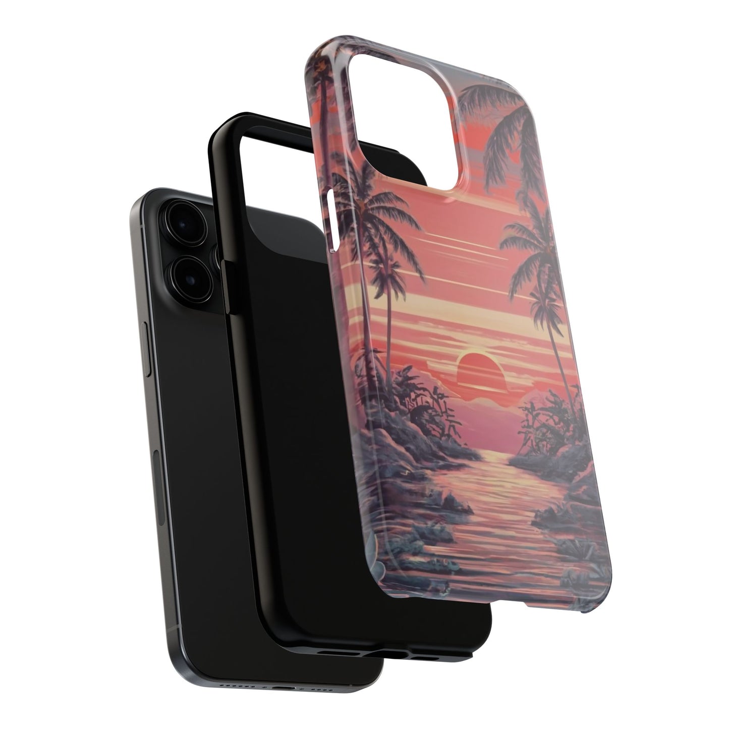 Sunset Serenity Palm Shore Tough Phone Case
