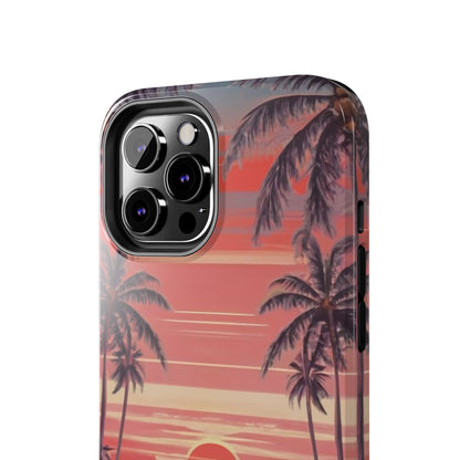 Sunset Serenity Palm Shore Tough Phone Case