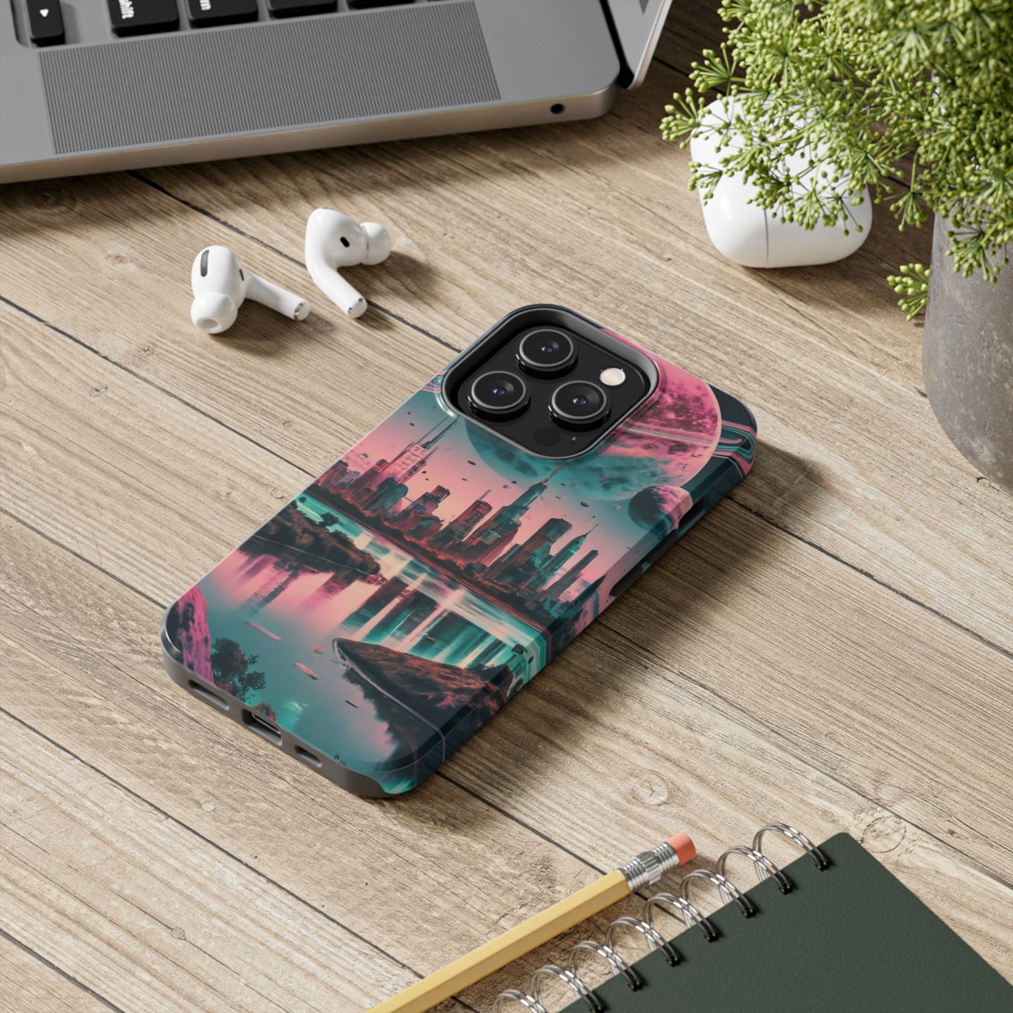 Celestial Cityscape Aerial View Tough Phone Case