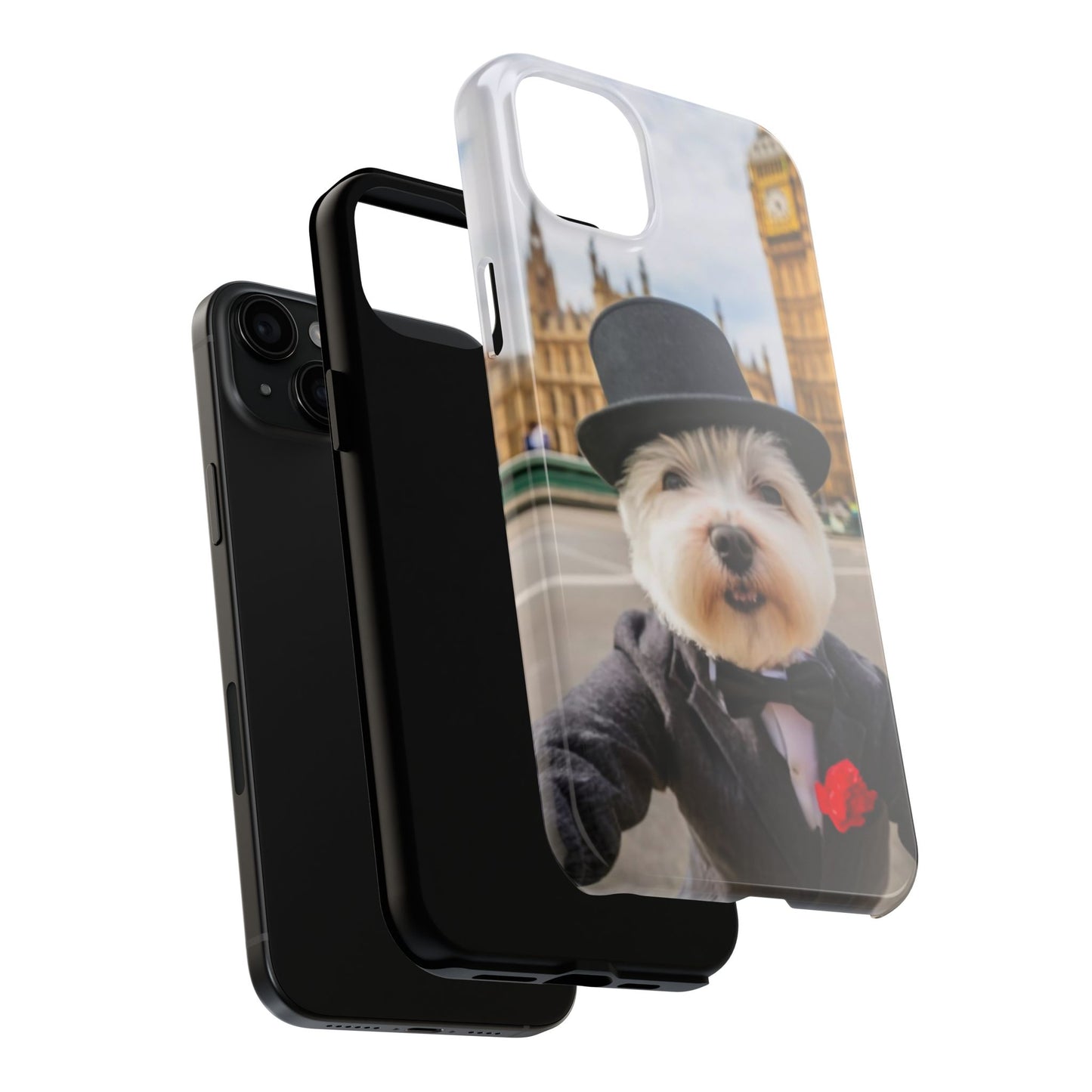 Dapper Maltese Selfie at Big Ben Tough Phone Case