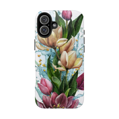 Blossom Splash Watercolor Floral Tough Phone Case