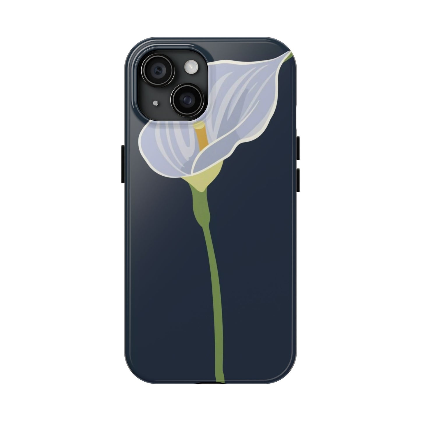 Blue Calla Flower Vector Poster Tough Phone Case