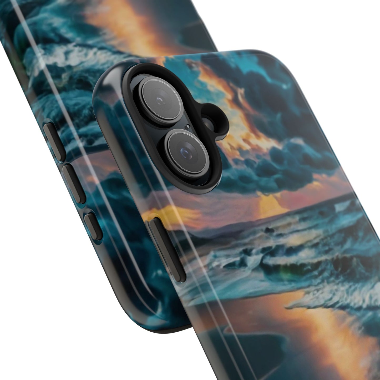 Coastal Sunset Waves Tough Phone Case