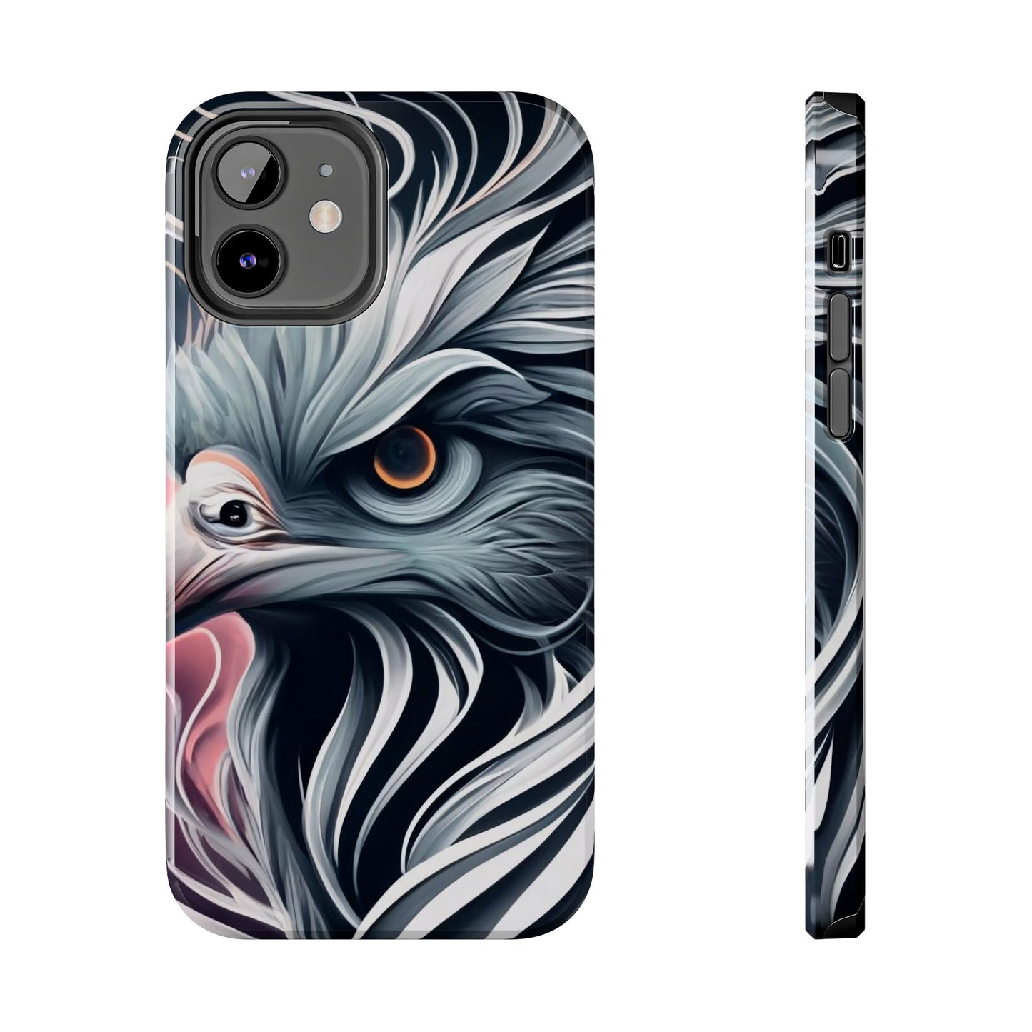 AviarySwirls Monochrome Bird Tough Phone Case