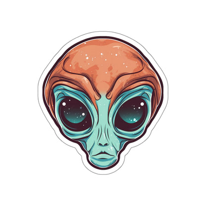 Cosmic Almond-Eyed Alien Vinyl Sticker