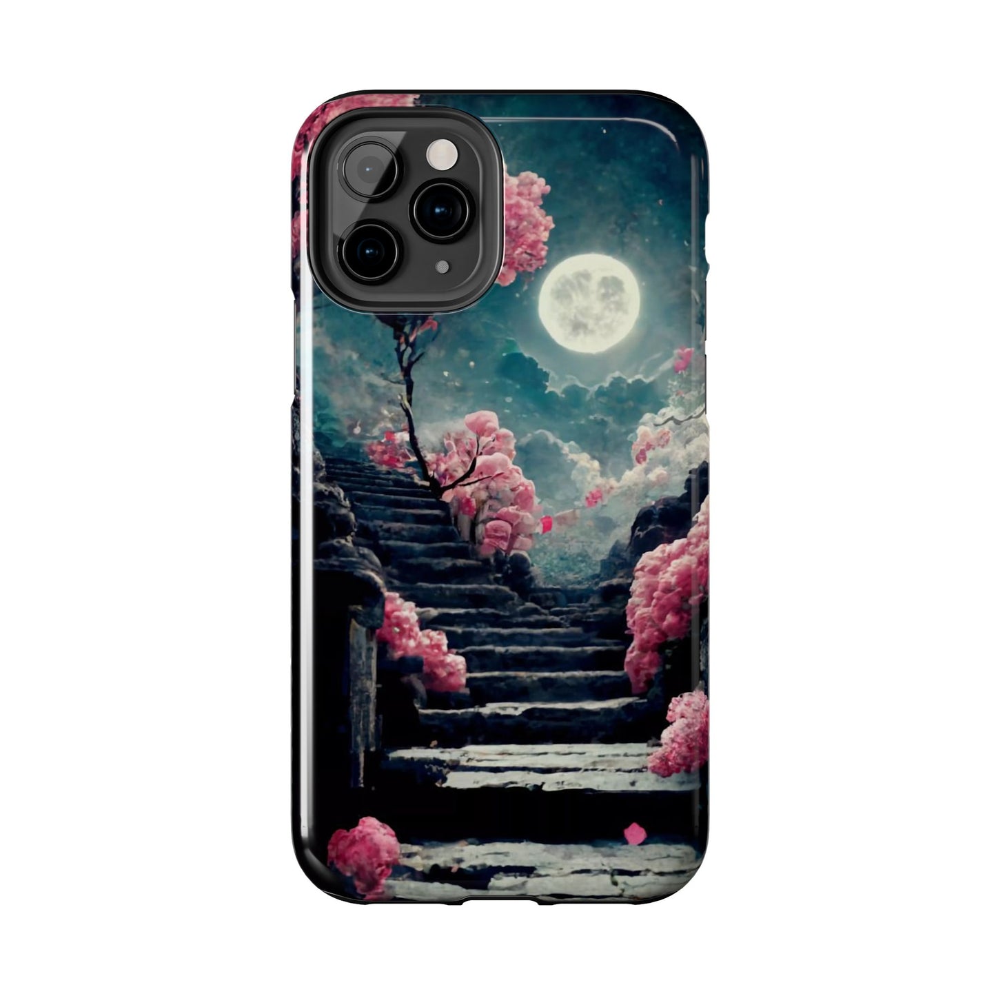 Mountain Path Cherry Blossoms Tough Phone Case