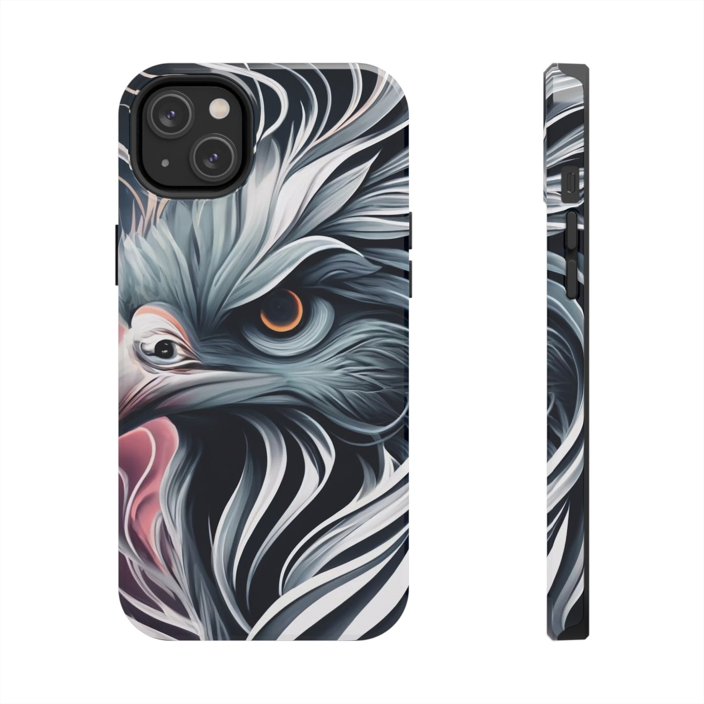 AviarySwirls Monochrome Bird Tough Phone Case