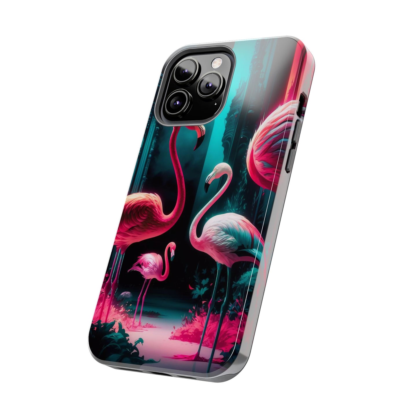 Vibrant Flamingo Gathering Tough Phone Case