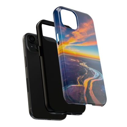 Celestial Sunset Earth View Tough Phone Case