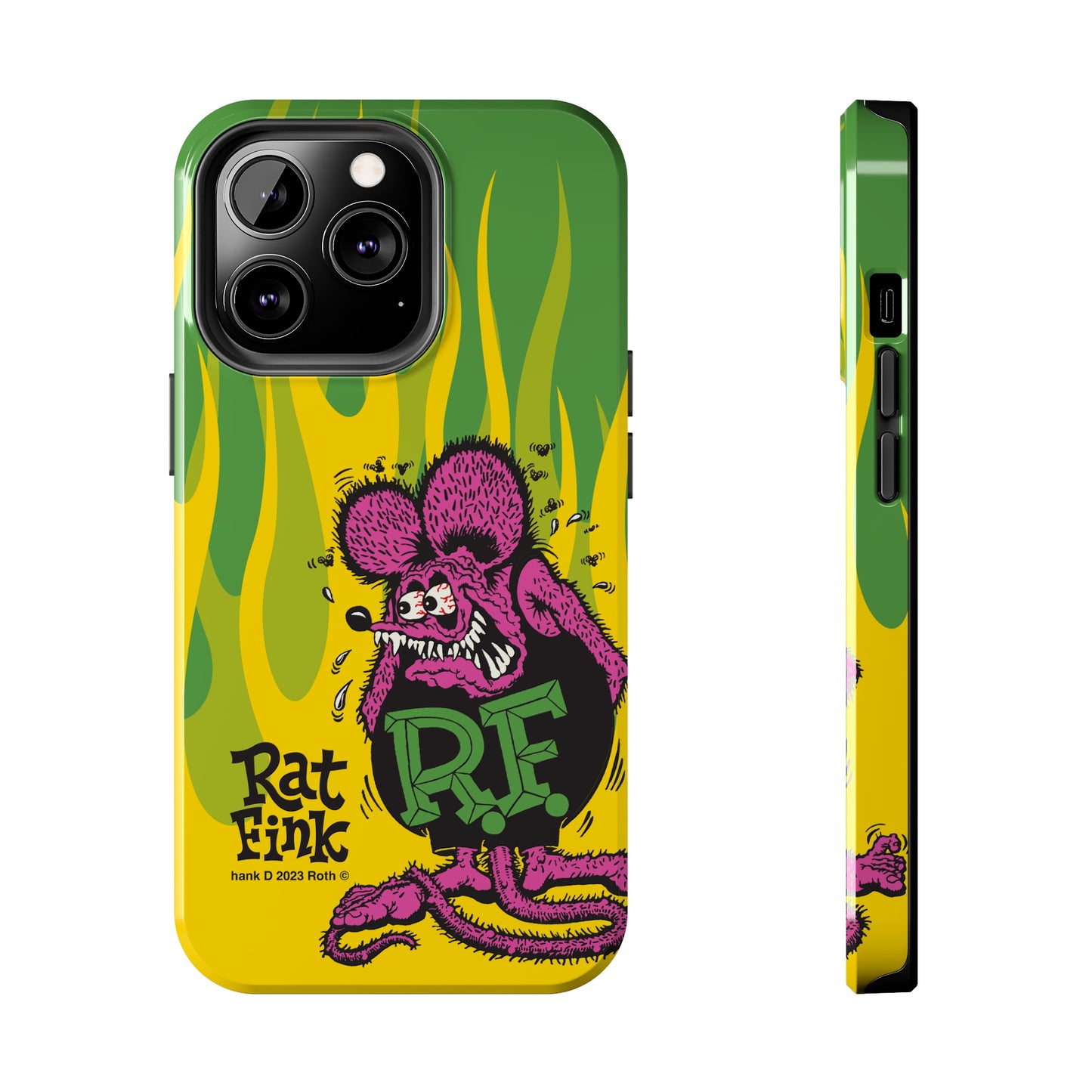 Fink Flames - Yellow/Green - Tough Phone Case