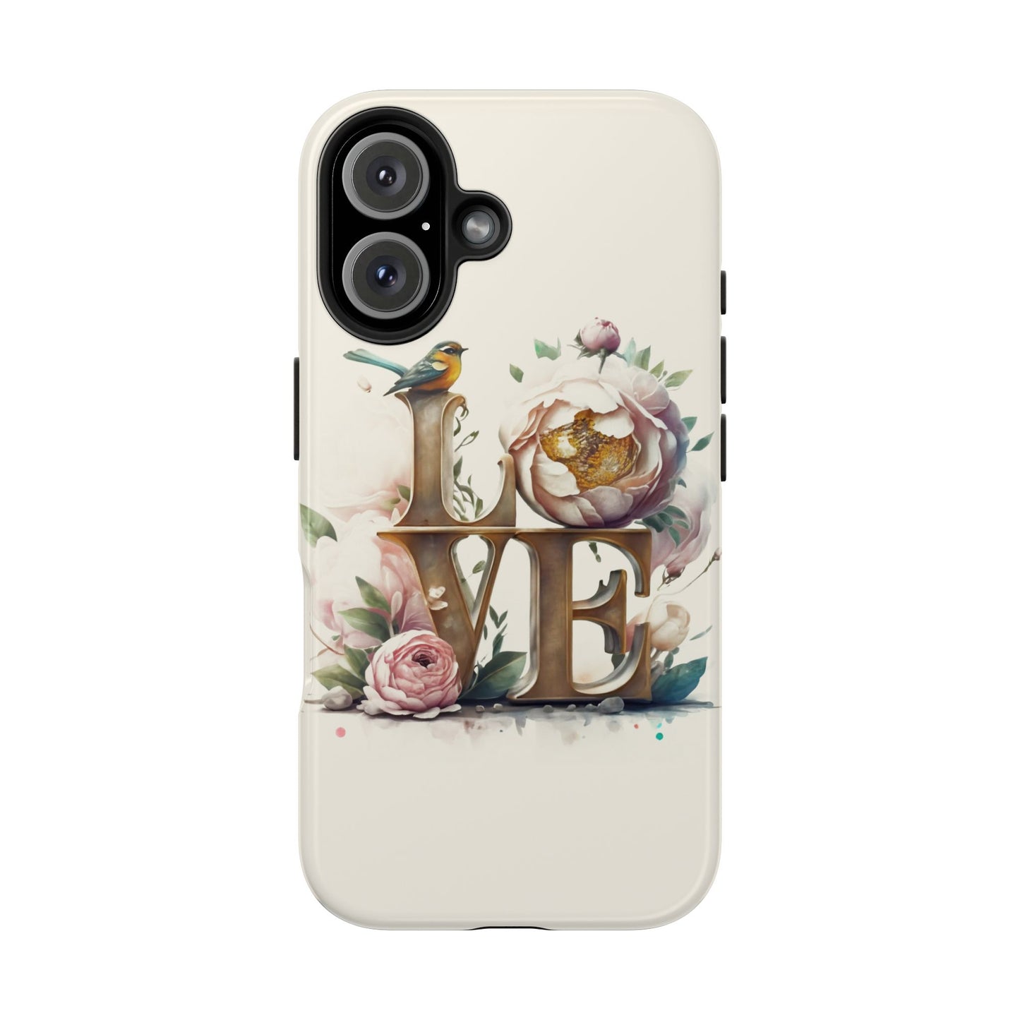 Lovebird and Bloom Watercolor Tough Phone Case