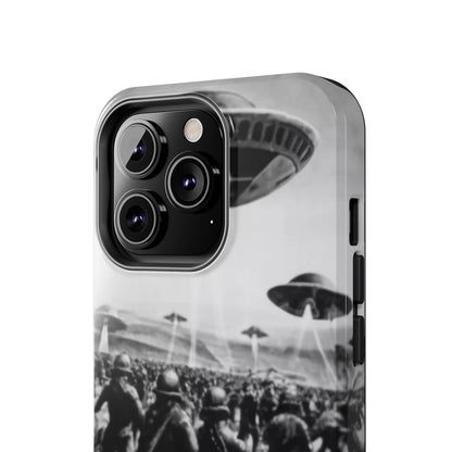 RetroWar UFO Encounter Tough Phone Case