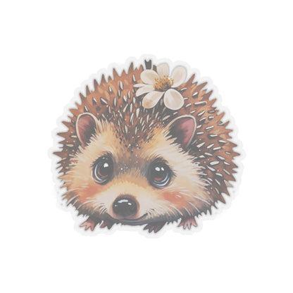 Cheerful Hedgehog Watercolor Cartoon Sticker