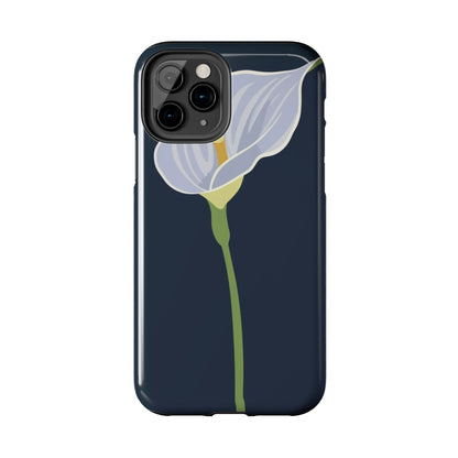 Blue Calla Flower Vector Poster Tough Phone Case