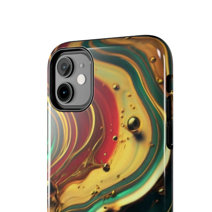 Golden Fluid Waves Defender Case