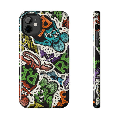 Rat Fink Sticker Bomb - Tough Phone Case