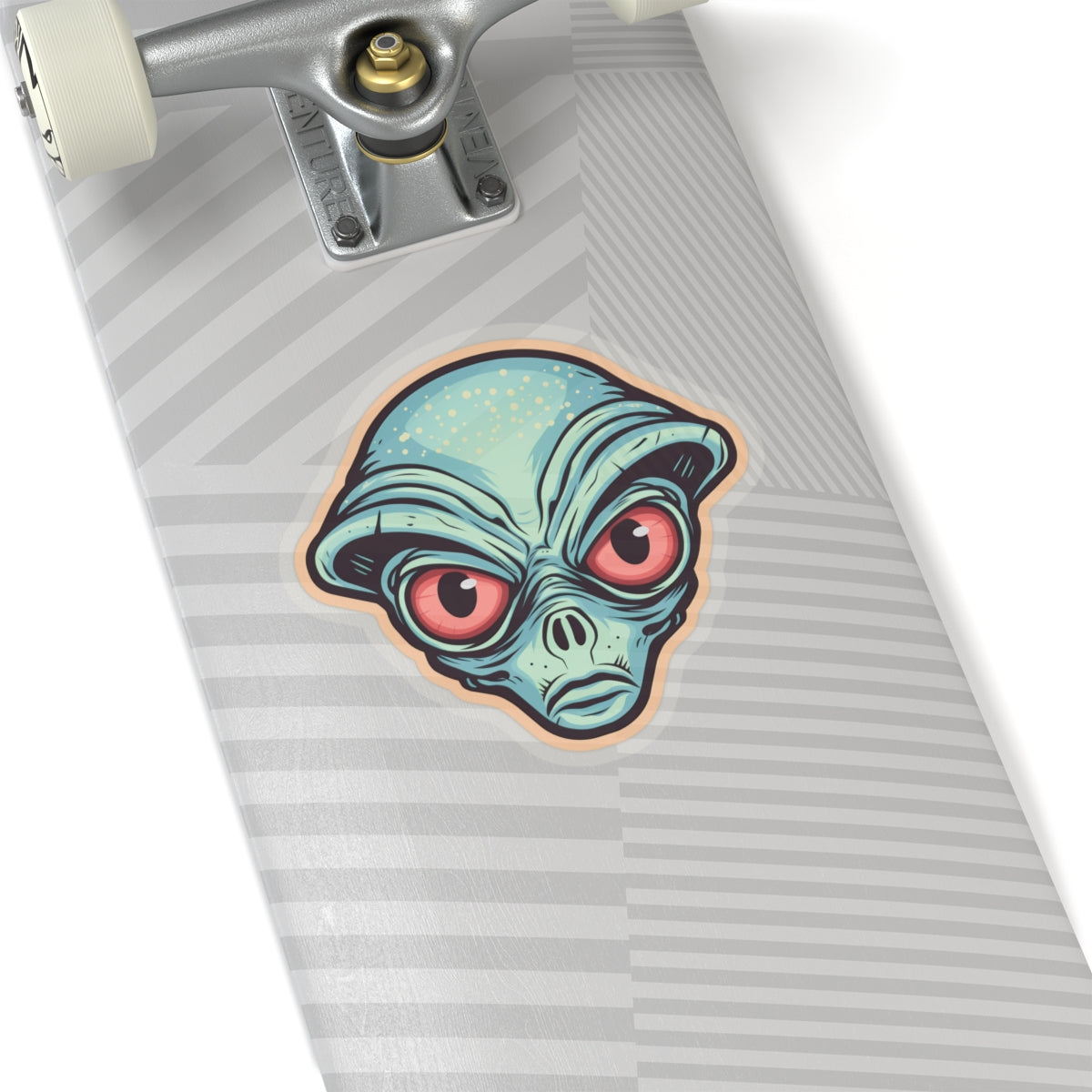 Mystic Green Alien Head Vinyl Sticker