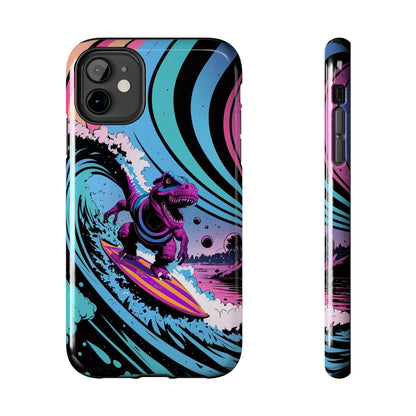 Cosmic T-Rex Surfer Adventure Tough Phone Case