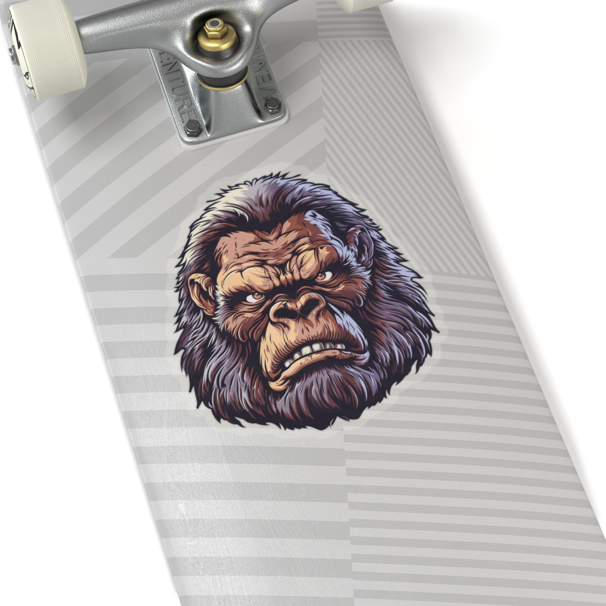 Angry Tan Fur Yeti Vinyl Sticker