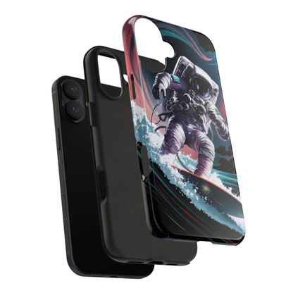 Cosmic Crest Astronaut Wave Rider Tough Phone Case