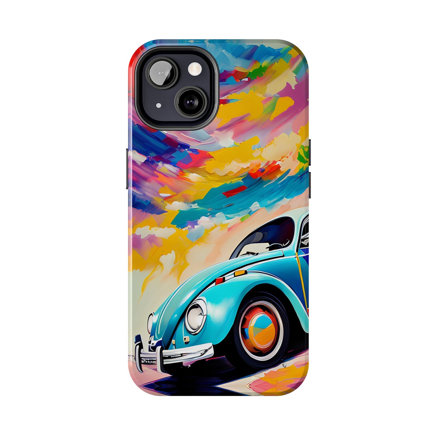 Painted Blue VDub Beetle - Tough Phone Case