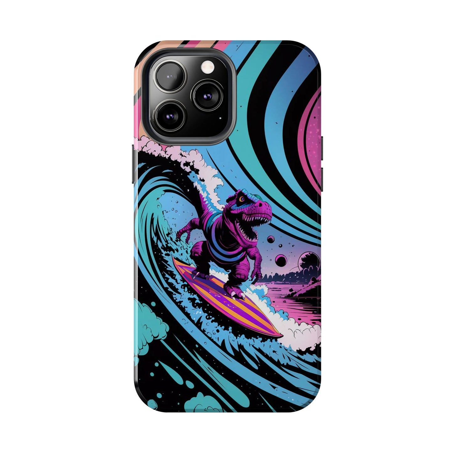 Cosmic T-Rex Surfer Adventure Tough Phone Case