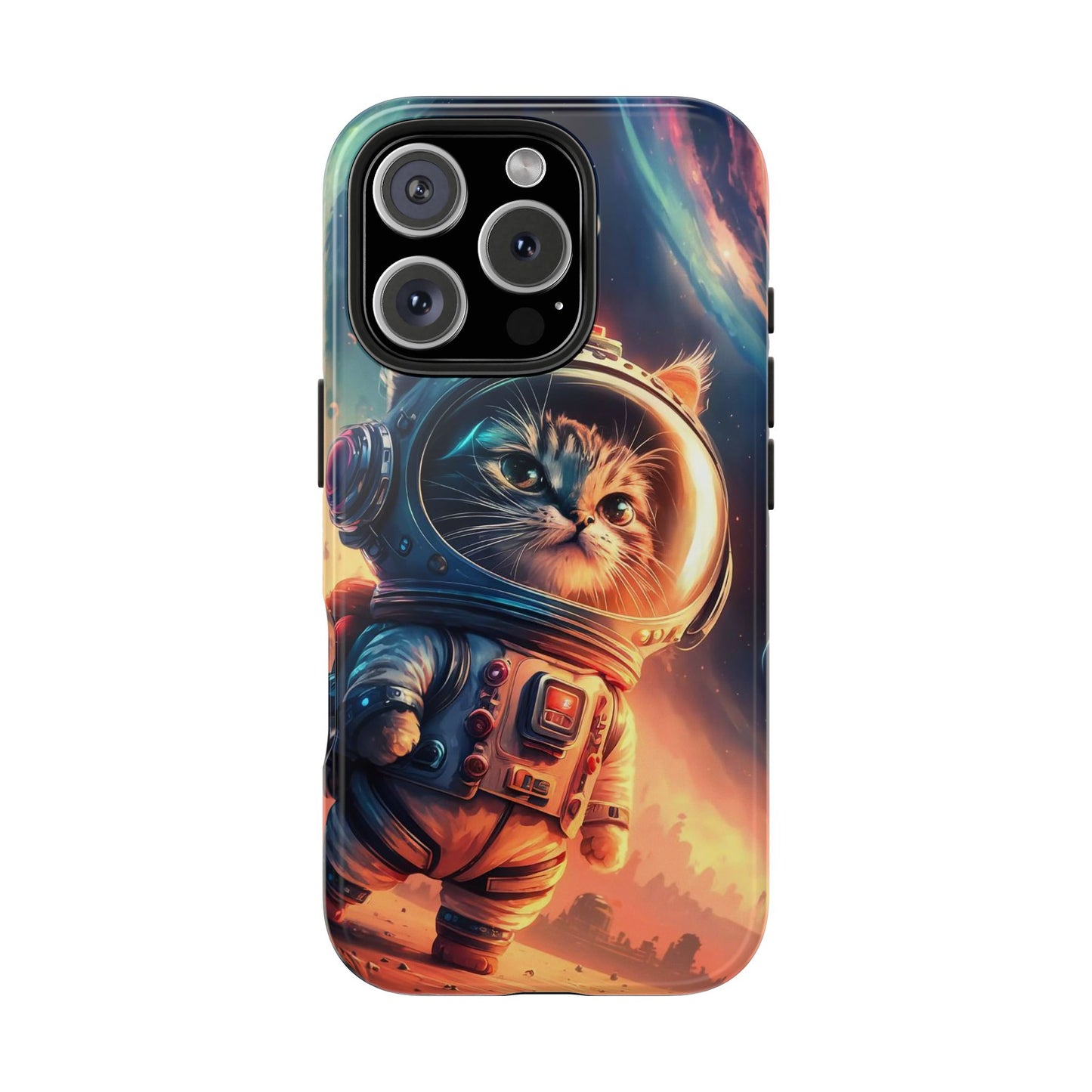 Cosmic Kitty Space Explorer Tough Phone Case