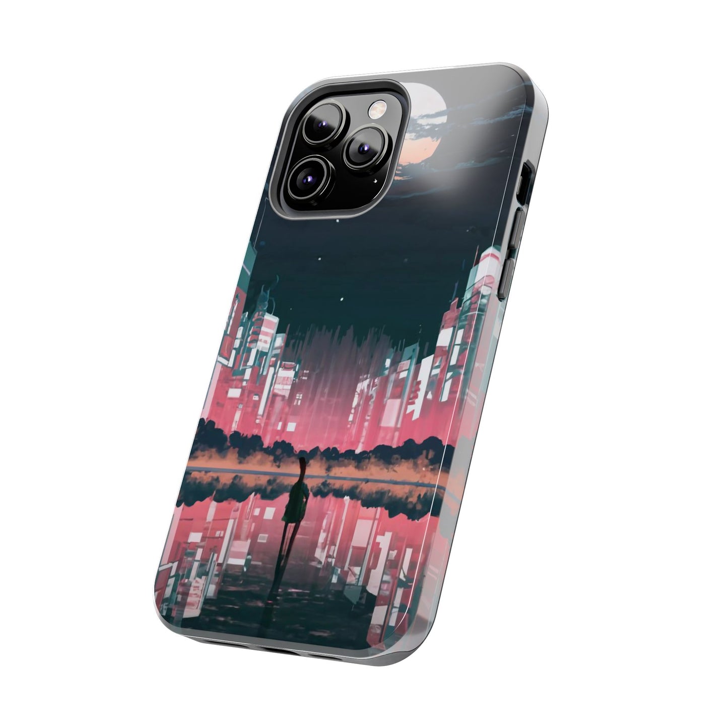 Moonlit Waterfront City Night Tough Phone Case