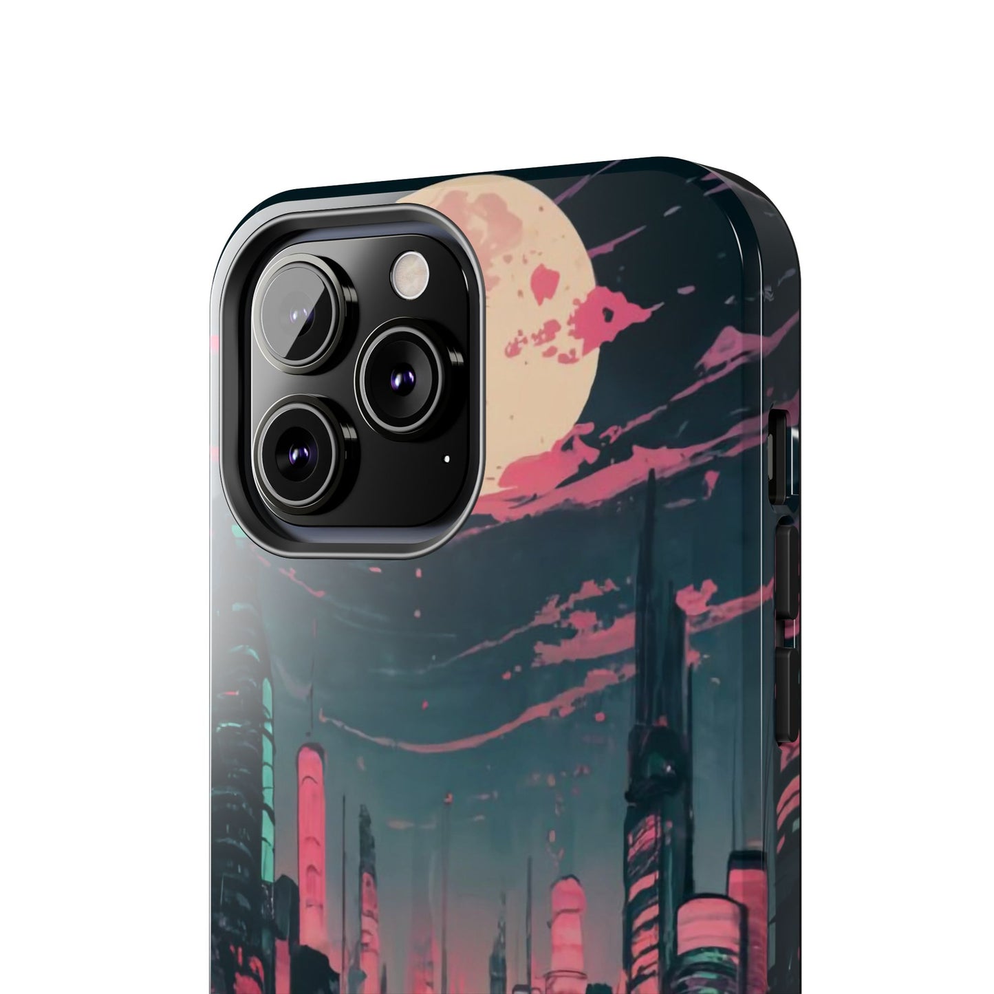 Moonlit Cityscape Night View Tough Phone Case