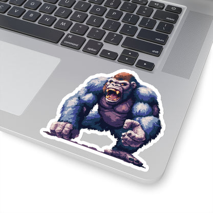 Pixelated Angry Ape Titan Vinyl Sticker