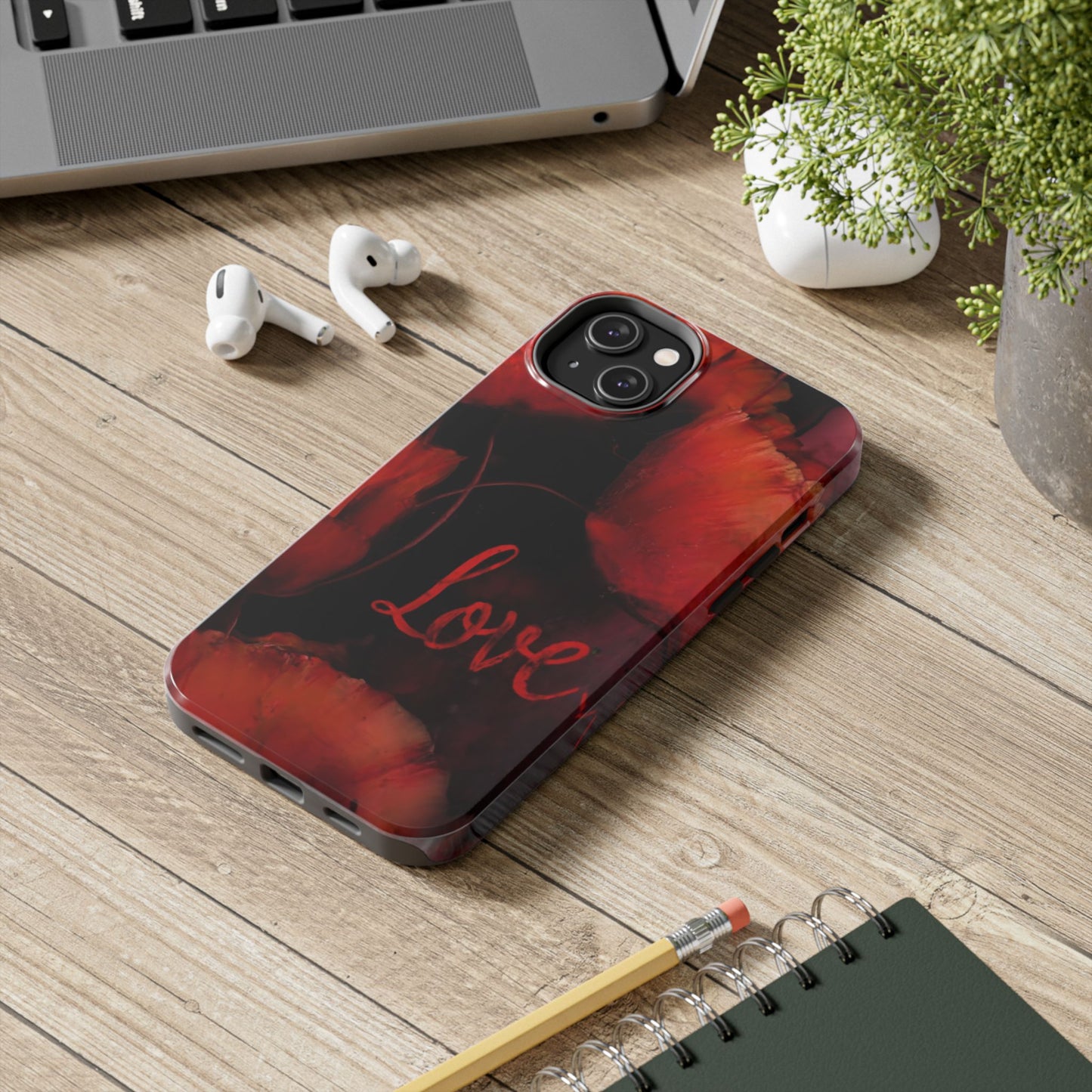 Crimson Love Blossoms Tough Phone Case