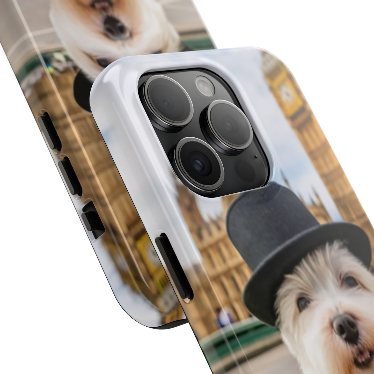 Dapper Maltese Selfie at Big Ben Tough Phone Case