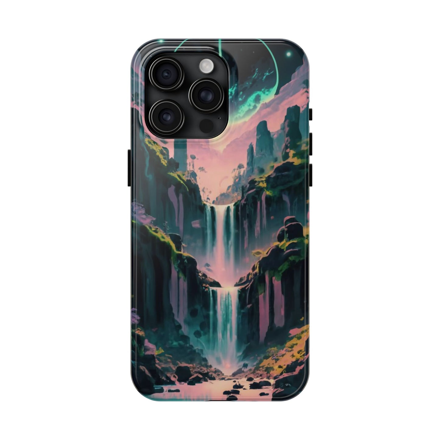 Moonfall Cascades Night View Tough Phone Case