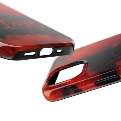 Crimson Love Blossoms Tough Phone Case