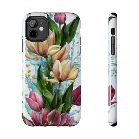 Blossom Splash Watercolor Floral Tough Phone Case