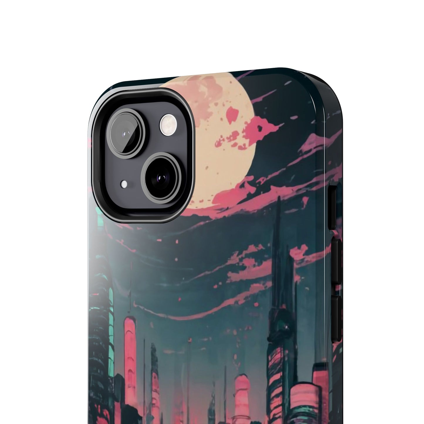 Moonlit Cityscape Night View Tough Phone Case