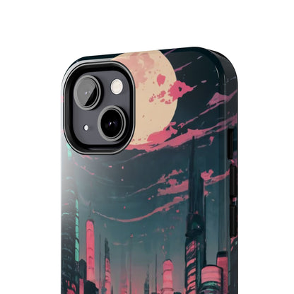 Moonlit Cityscape Night View Tough Phone Case