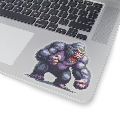 Pixelated Angry Ape Titan Fist Strike Vinyl Sticker