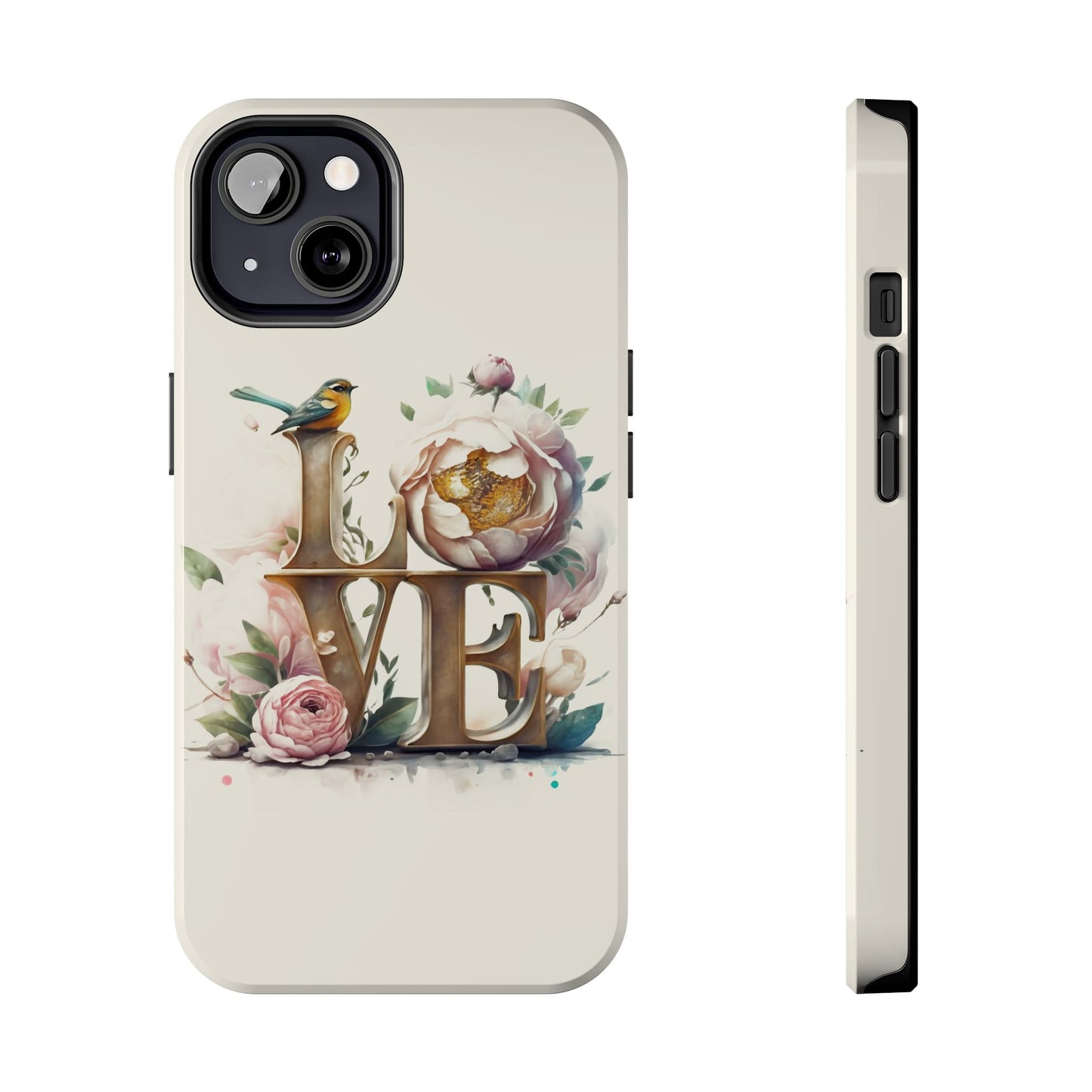 Lovebird and Bloom Watercolor Tough Phone Case