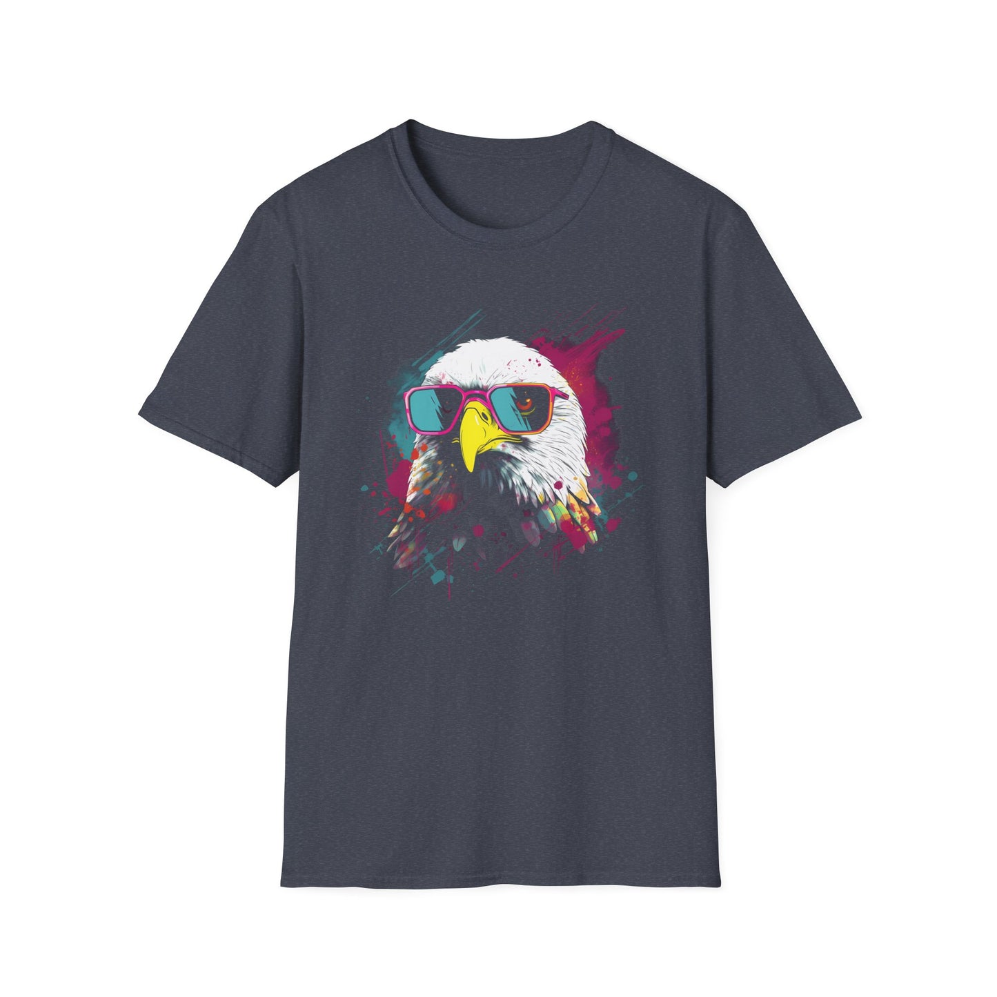 90's Freedom Eagle Unisex Softstyle T-Shirt - Comfortable Tee with Retro Eagle Design for Patriotic Vibes