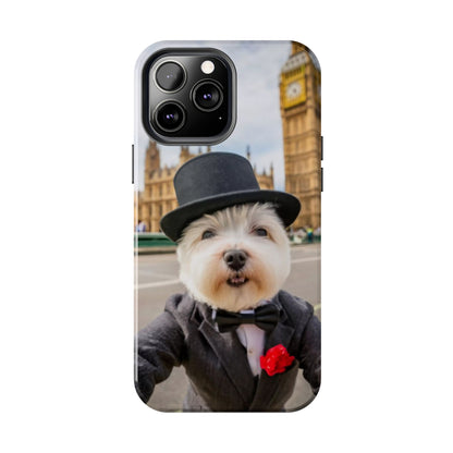 Dapper Maltese Selfie at Big Ben Tough Phone Case