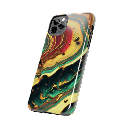 Golden Fluid Waves Defender Case